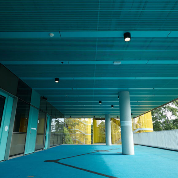 Meodowbank School, NSW, Australia - Corrugated Aluminium Ceilings - Custom Colours